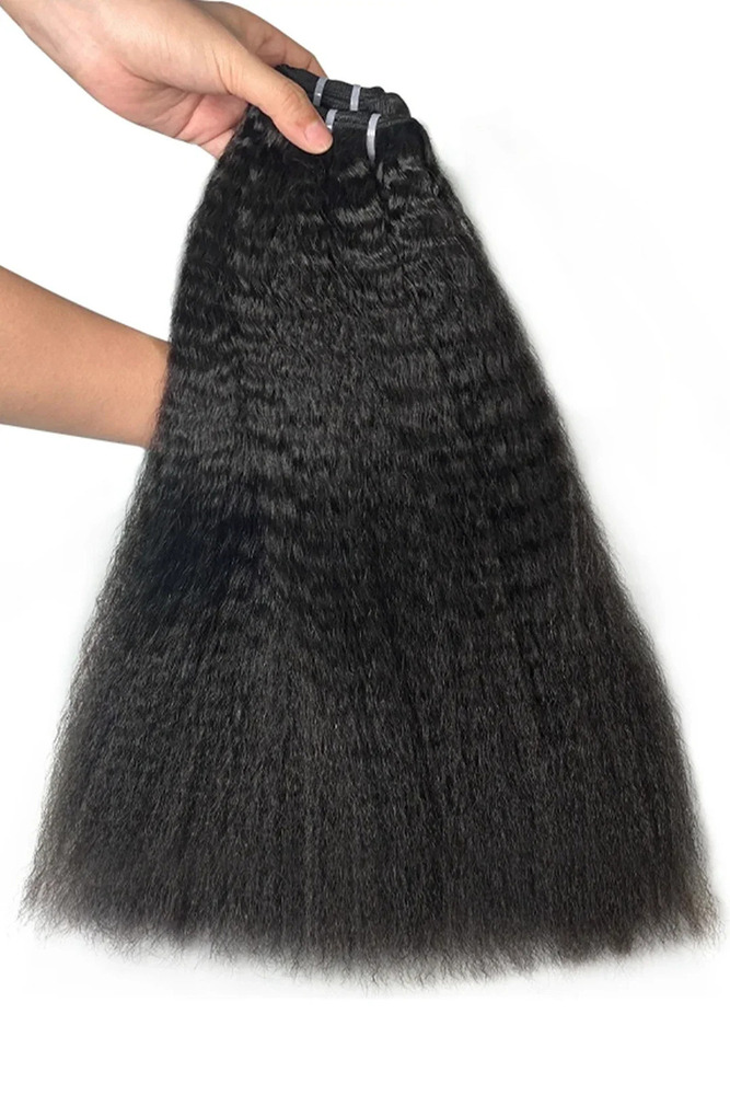 Virgin Hair Bundles Sew in Extensions Kinky Straight curl hair extension.