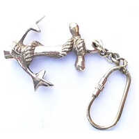 Silver Nautical Antique Keychain - Material: Metal