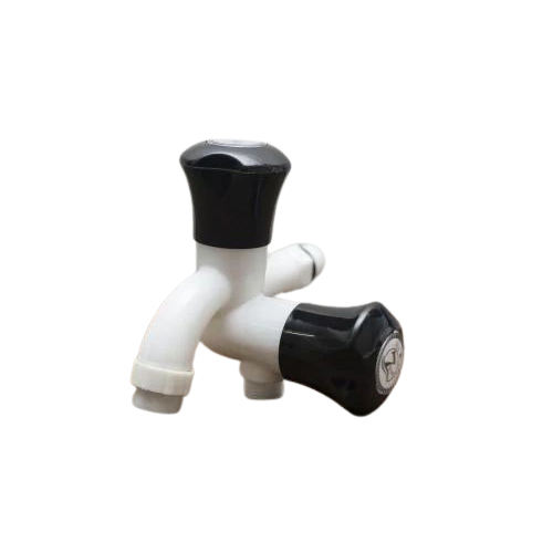 Plastic 2 Way Bib Cock - Color: White