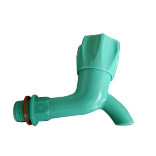 Green Pvc Long Body Bib Cock - Shape: Round