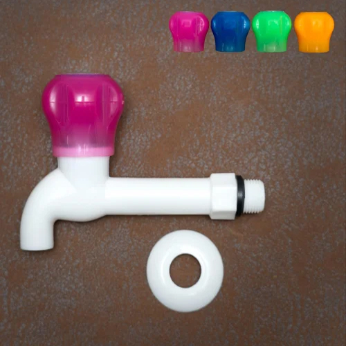 White Plastic Long Body Bib Cock