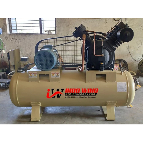 10HP Two Stage Air Compressor - Mild Steel, 300L Air Tank Capacity, 12 Bar Working Pressure | Reciprocating Technology, 50 CFM Maximum Flow Rate