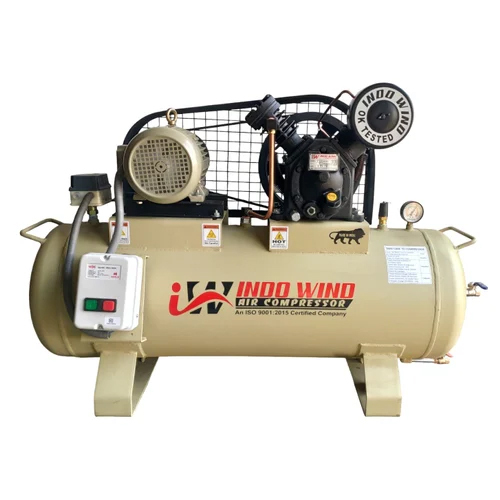 3HP Air Compressor - Mild Steel, 240V, 3 HP Motor, 150L Tank, 12 Bar Pressure, 7.5 CFM Flow Rate, Reciprocating Technology, Air Cooled, 50 Hz Frequency | 1-Year Warranty