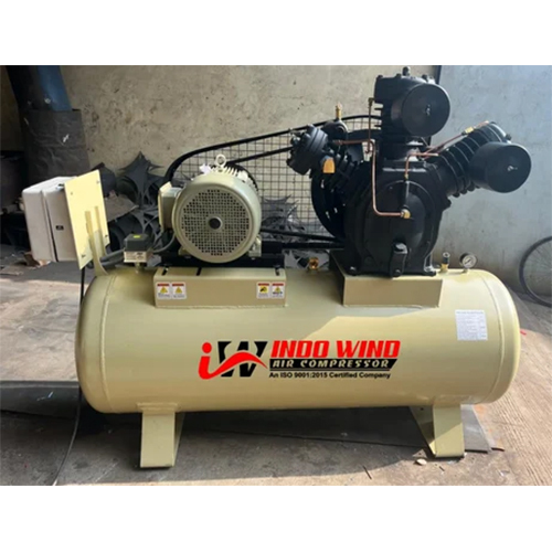 15HP Reciprocating Air Compressor - Mild Steel, 500L Capacity, 175 PSI Max Pressure | 15 HP Motor, Two Compression Stages, AC Three Phase