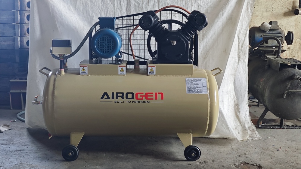 2Hp Double Piston Air Compressor - Material: Mild Steel