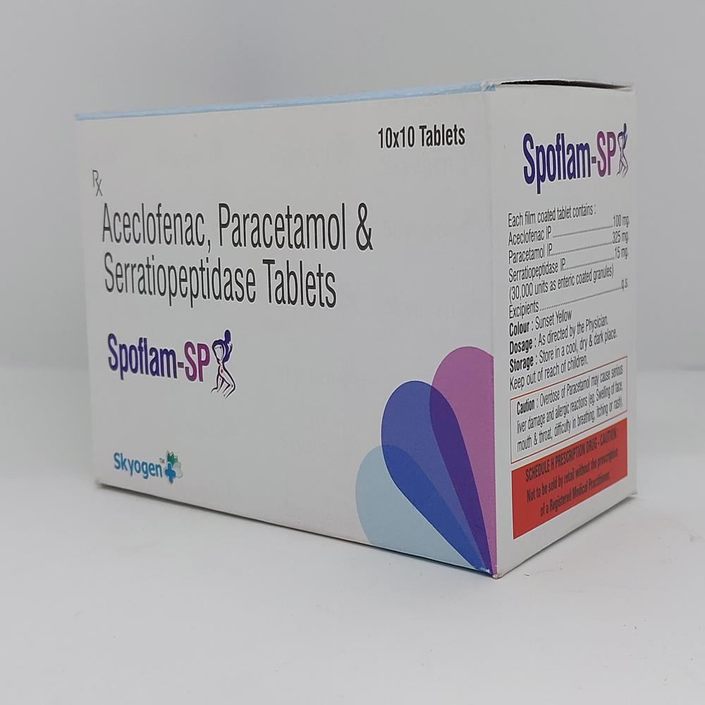 ACECLOFENAC 100MG PARACETAMOL 325MG & SERRA 15MG