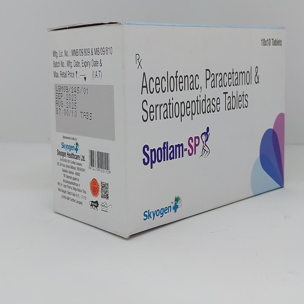 ACECLOFENAC 100MG PARACETAMOL 325MG & SERRA 15MG