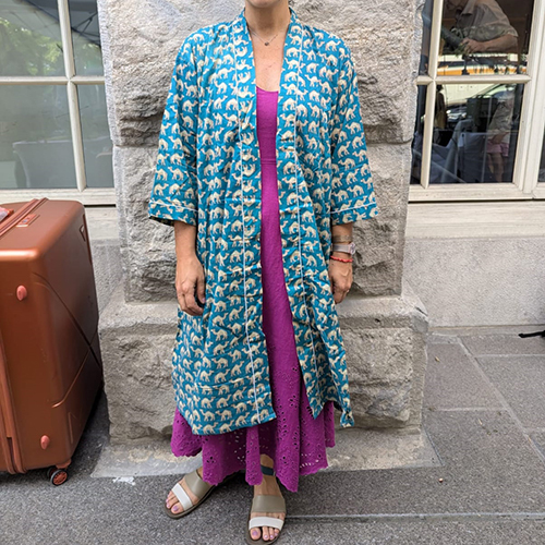 Sky Blue Cotton Bathrobes