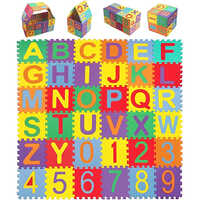 3x3 Inch Eva Foam Alphabet And Numeric Interlocking Puzzle Mat - Color: All Color