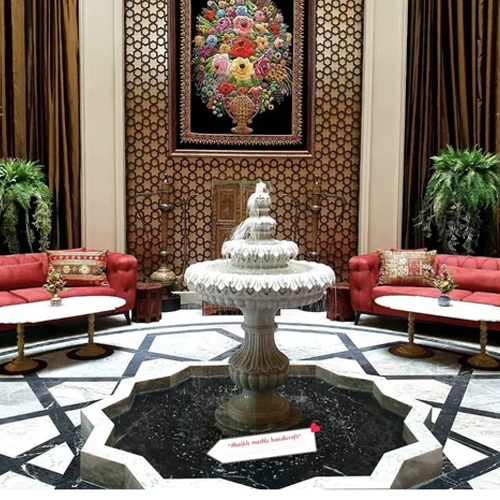 Flower Design Marble Fountain