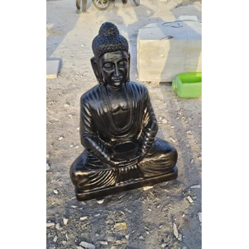 Black Marble Buddha Statue