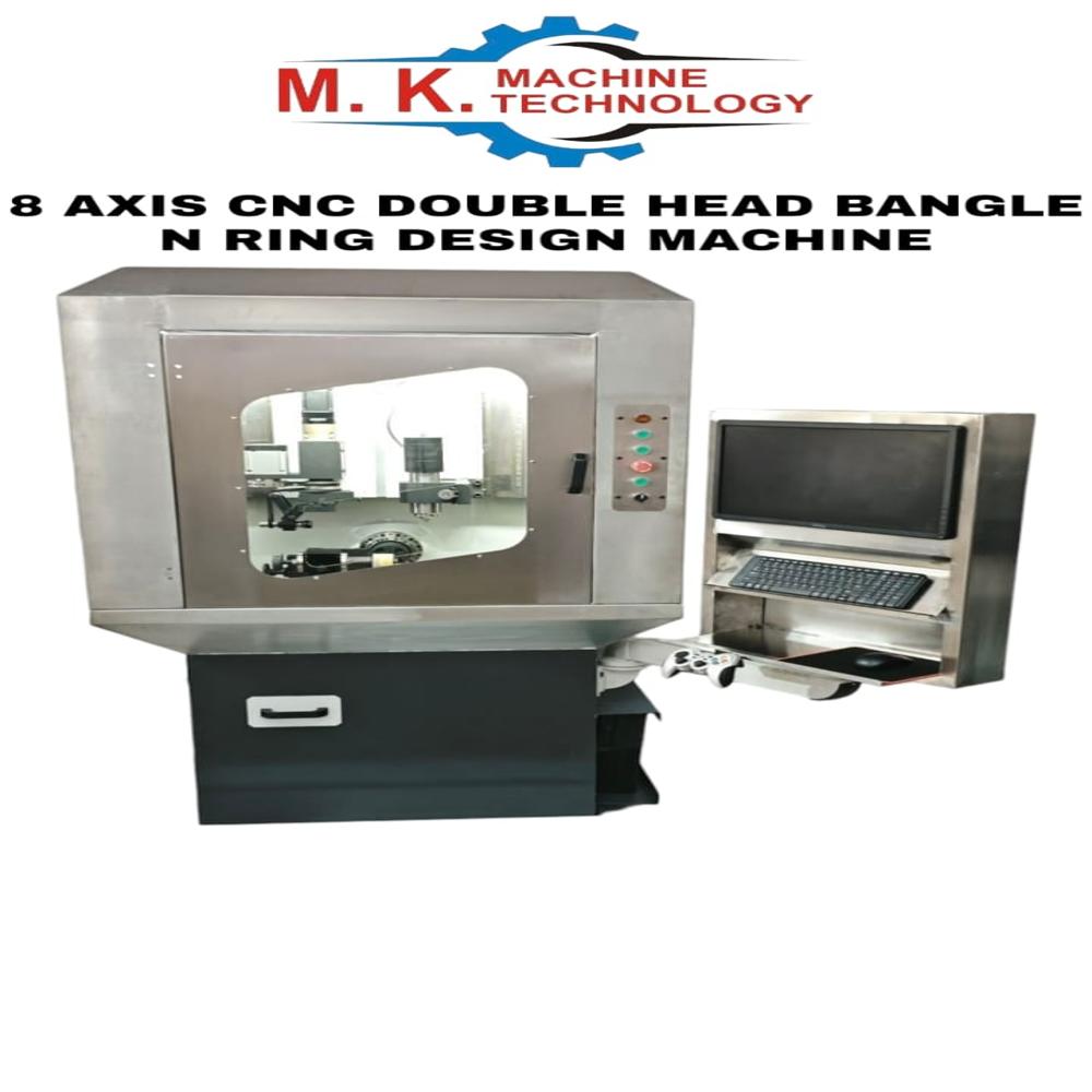 8 अक्षीय CNC डबल हेड बांगल और रिंग डिजाइन मशीन