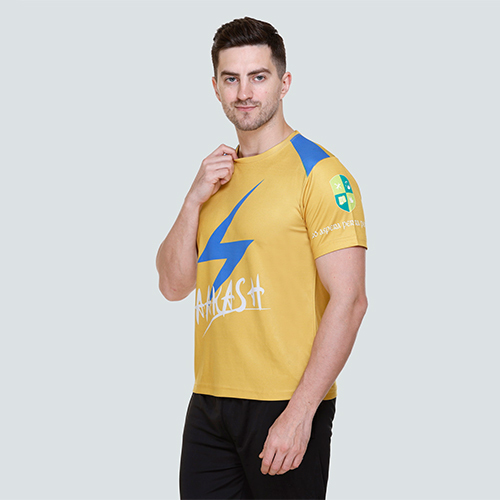 Yellow Round Neck T-shirt - Design: Standard