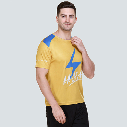 Yellow Round Neck T-shirt - Design: Standard