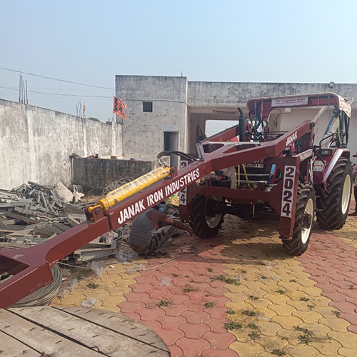 Post Hole Digger Pole Errection Machine - Color: Maroon Paint Coated