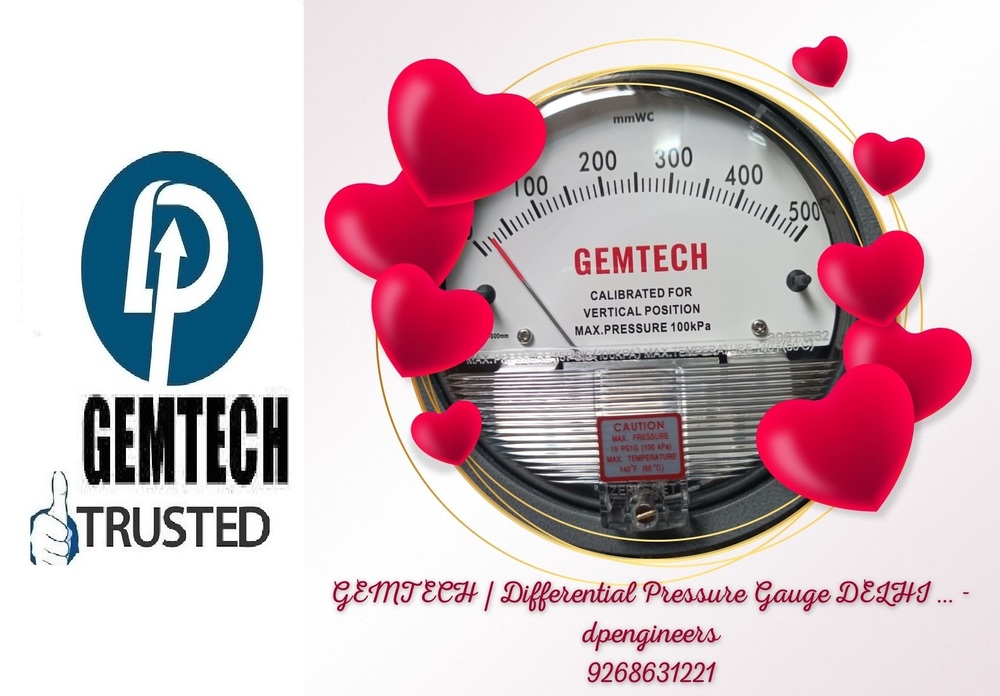 GEMTECH Differential Pressure Gauge From KHB Colony Industrial Area Bengaluru Karnataka