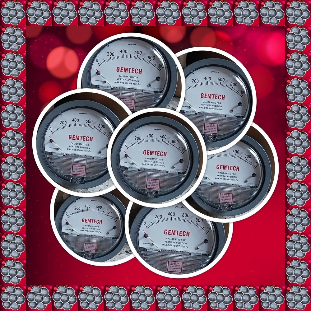 Gemtech Differential Pressure Gauge In Taluka Mulshi Pirangut Industrial Area Pune Maharashtra - Accuracy: A 2% (-Ha Model A 1) Of Fs (A 3% (-Ha A 1.5%) On -0