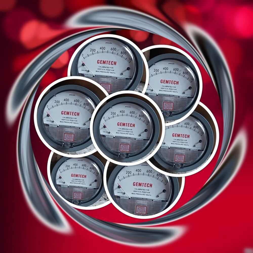 Gemtech Differential Pressure Gauge In Taluka Mulshi Pirangut Industrial Area Pune Maharashtra - Accuracy: A 2% (-Ha Model A 1) Of Fs (A 3% (-Ha A 1.5%) On -0