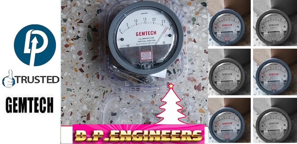 Gemtech Differential Pressure Gauges Supplier For Shimoga Karnataka - Accuracy: A 2% Of Full Span At 70 (21 (A 3% On -0