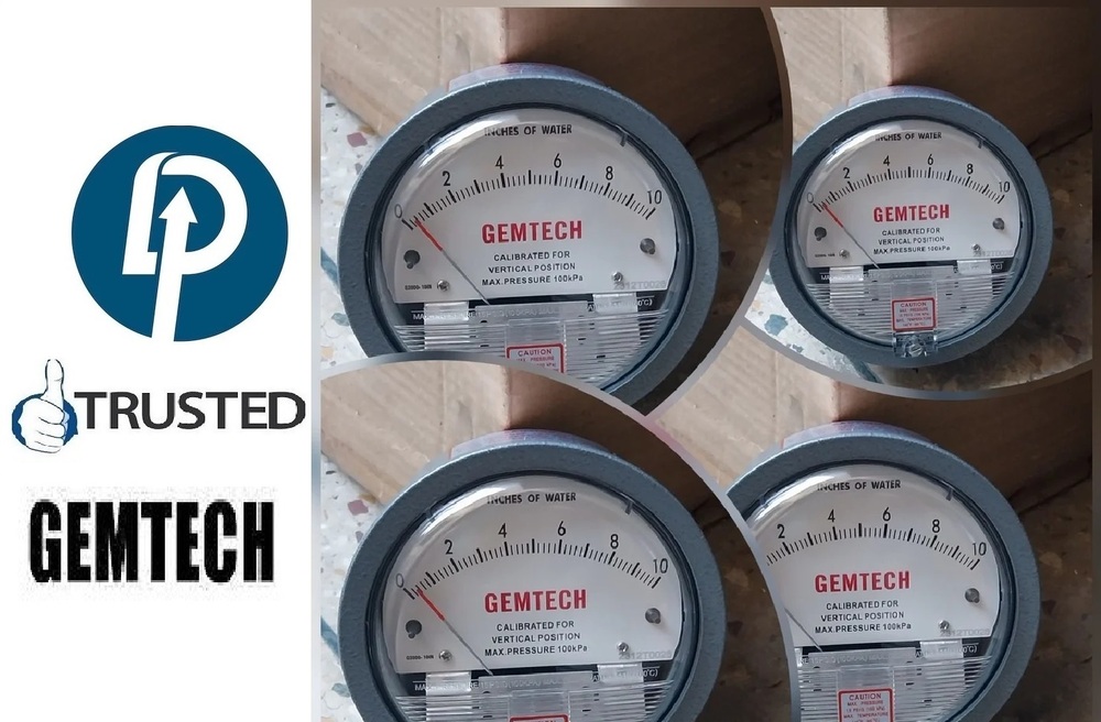 Gemtech Differential Pressure Gauges Supplier For Shimoga Karnataka - Accuracy: A 2% Of Full Span At 70 (21 (A 3% On -0