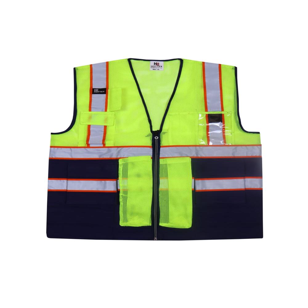 Reflected safety jacket green black