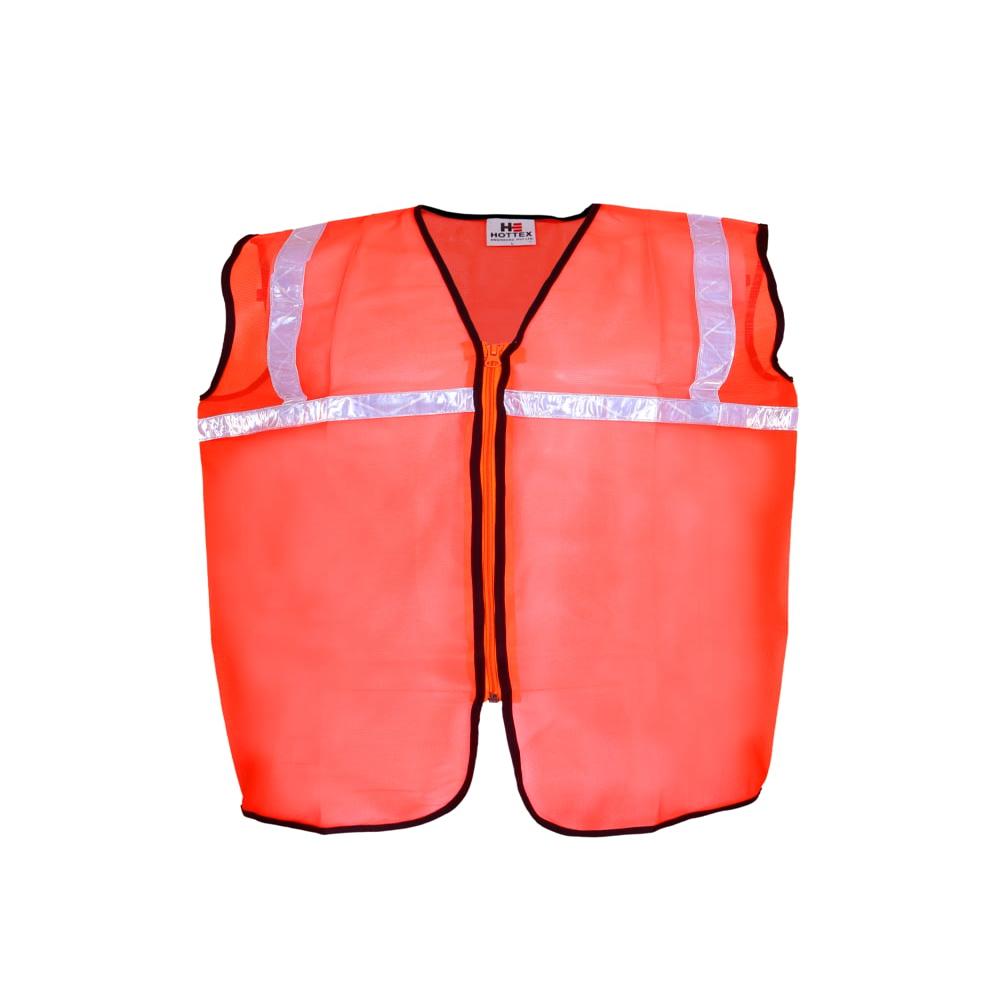 Unisex Blue Sleeveless Polyester Safety Jacket - Pattern: Plain