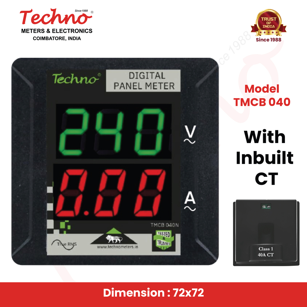 Combined Amp And Volt Meter - Accuracy: Class 1
