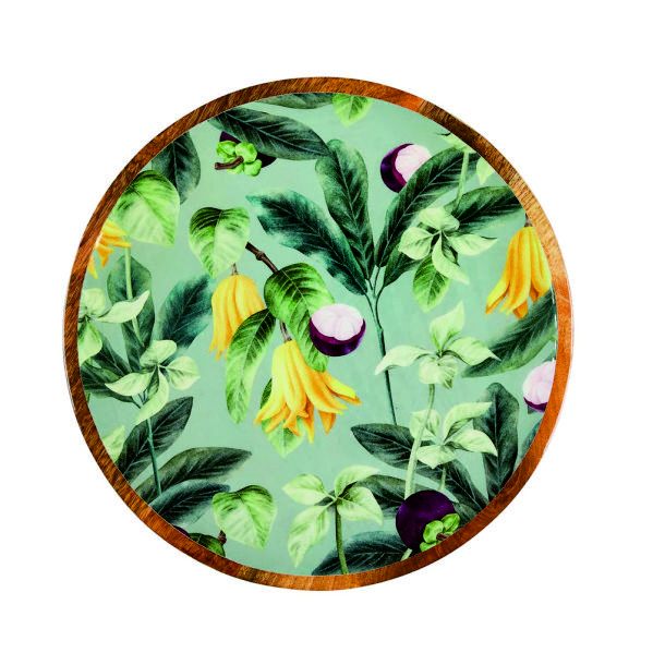 FOREST GREEN SERVING PLATE