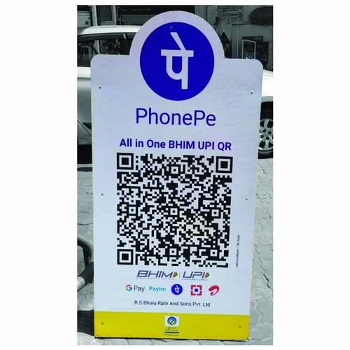 Qr कोड Acp रिफ्लेक्टिव स्टैंडी
