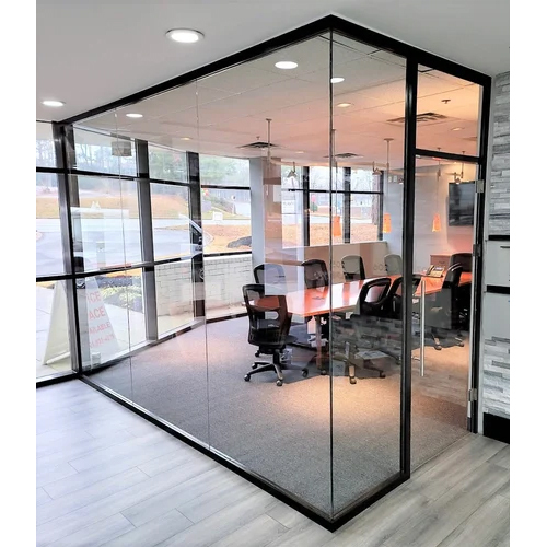 Office Glass Partition - Color: Transparent