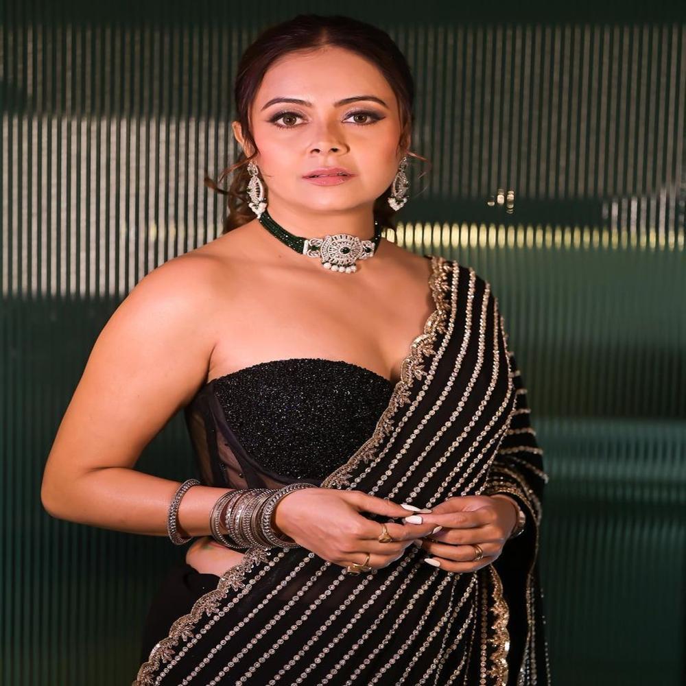 Georgette Saree - Color: Black