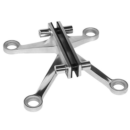 Stainless Steel Glass Spider Fitting - Color: Silver