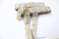 fancy embroidery golden lace