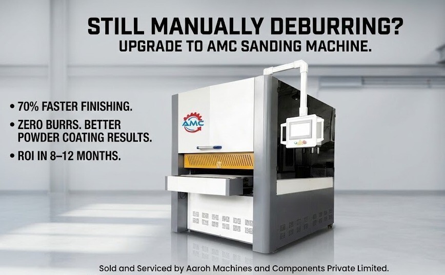 Wide Belt Sanding And Edge Deburring Machine For Sheetmetal - Cutting Area: 1350 X1000 Square Millimeter (Mm2)