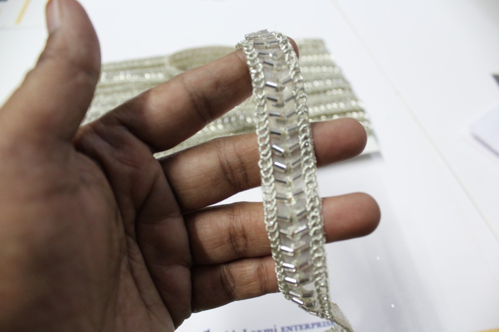 fancy cutdana lace