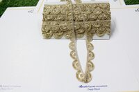 cutdana cutwork golden lace