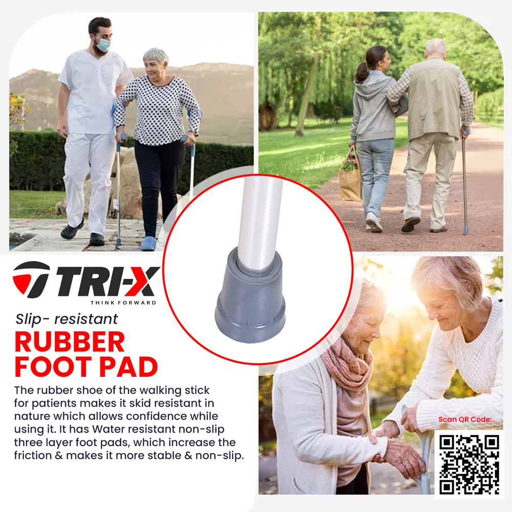 SINGLE TELESCOPIC WALKING STICK