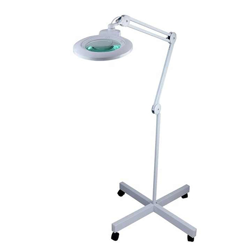 Rolling Floor Stand Dimming Professional Magnifier Salon Beauty Illumination Inspection Glass Cosmetic Lamp