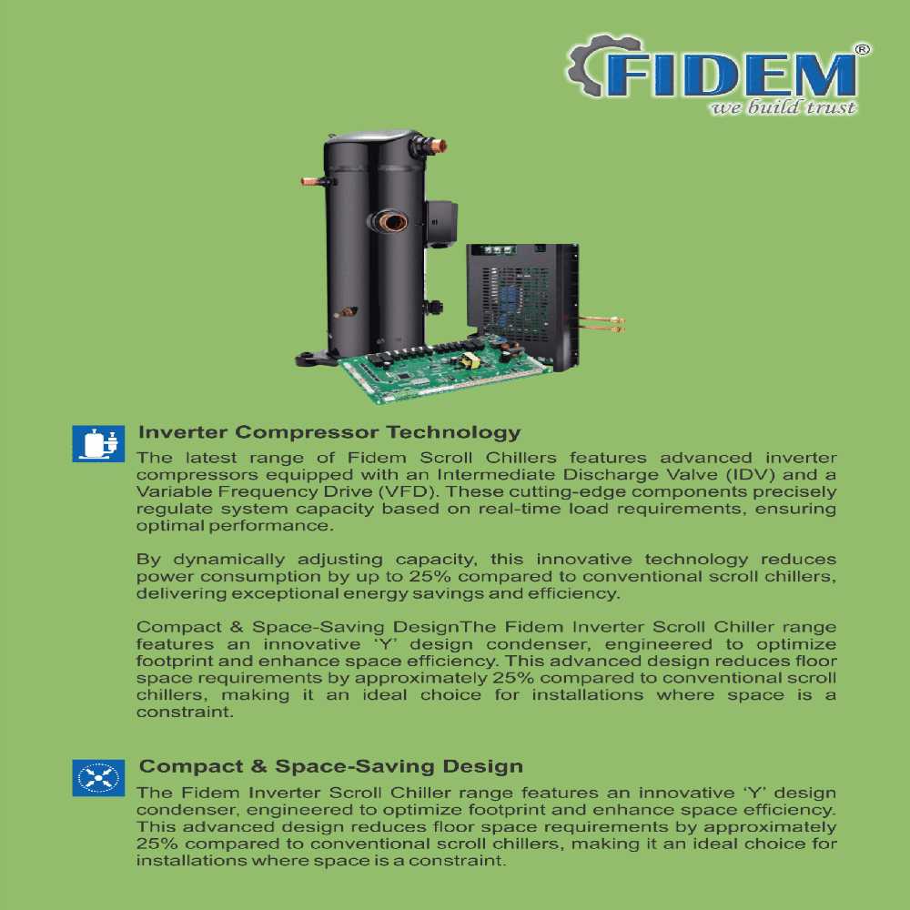 water Cooled Inverter Scroll energy efficience Chiller