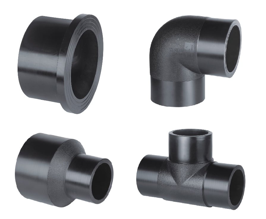 Hdpe Butt Fusion Pipe Fittings - Color: Black