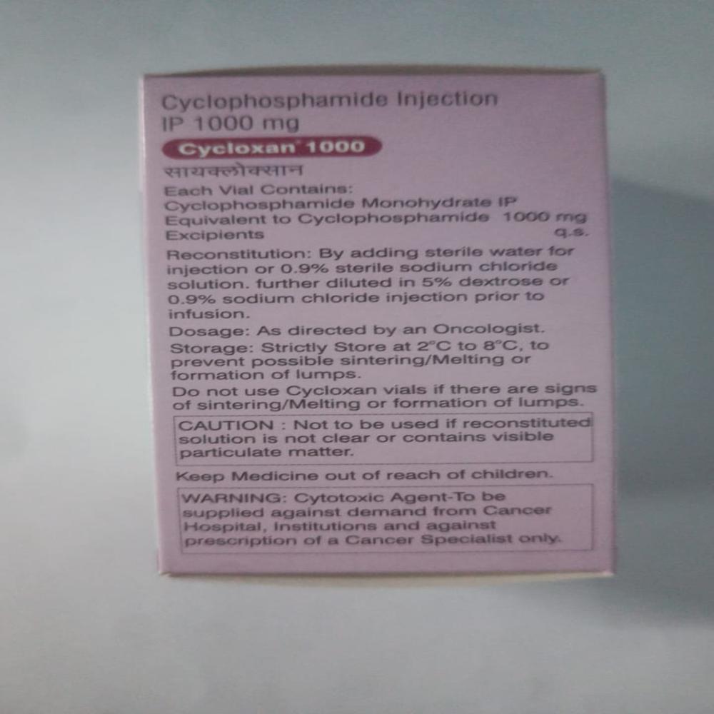 Cycloxan 1000mg Injection - Origin: India