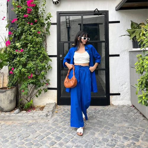 Hot Blue Co-ord set in Pants