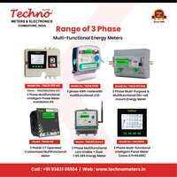 Three Phase Multifunction Lora Enable Electronic Energy Meter (With Lcd)