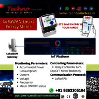 Three Phase Multifunction Lora Enable Electronic Energy Meter (With Lcd)