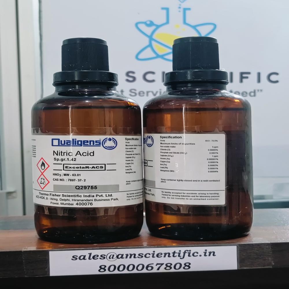 Nitric Acid Er 500ml - Packaging Type: Glass Bottle