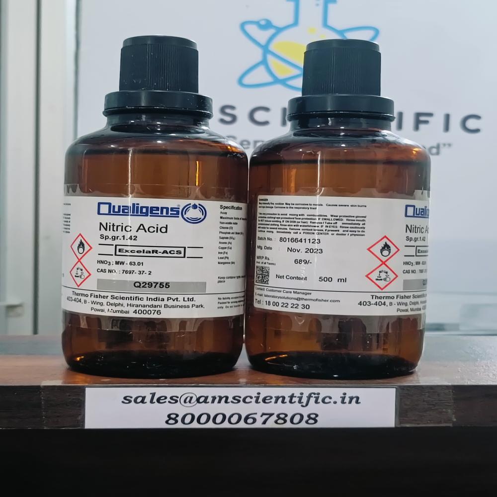 Nitric Acid Er 500ml - Packaging Type: Glass Bottle