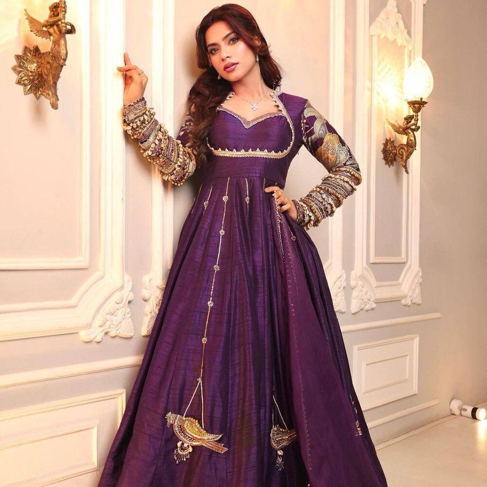 Gown With Dupatta - Bust Size: 42 Inch (In)