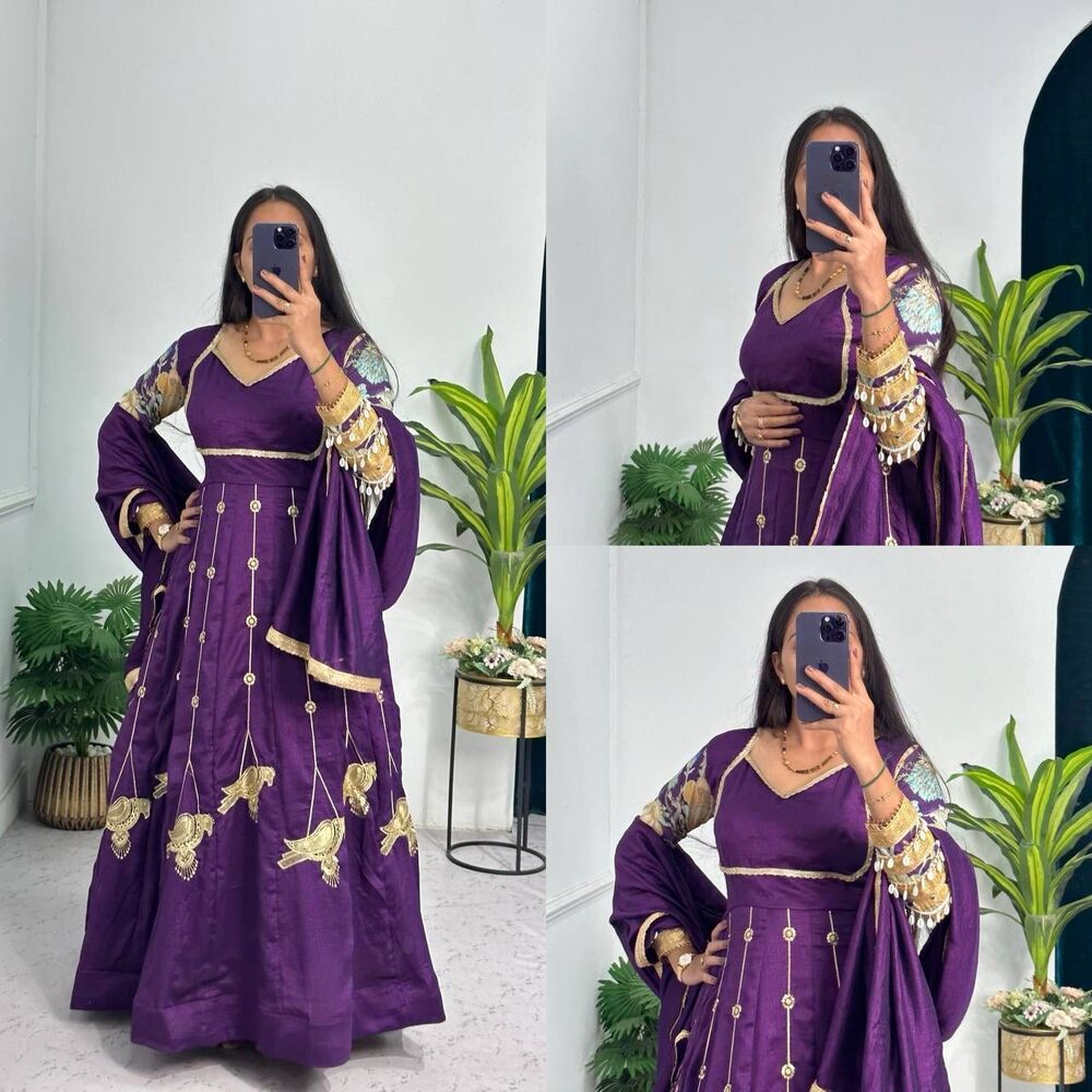 Gown With Dupatta - Bust Size: 42 Inch (In)