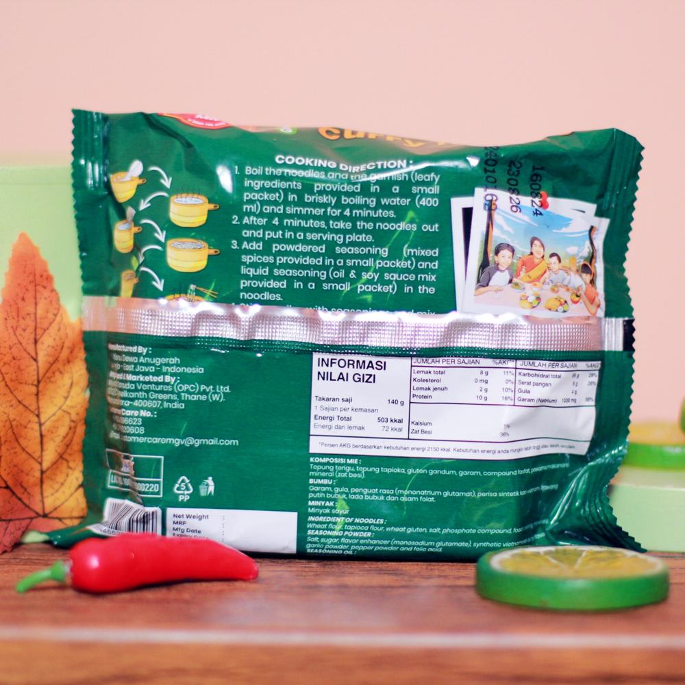 Veg Curry Typical Of Vietnam Instant Noodles - Instant Noodles Packet, Vegetarian Flavor Blend, Aromatic Vietnamese Spices And Curry