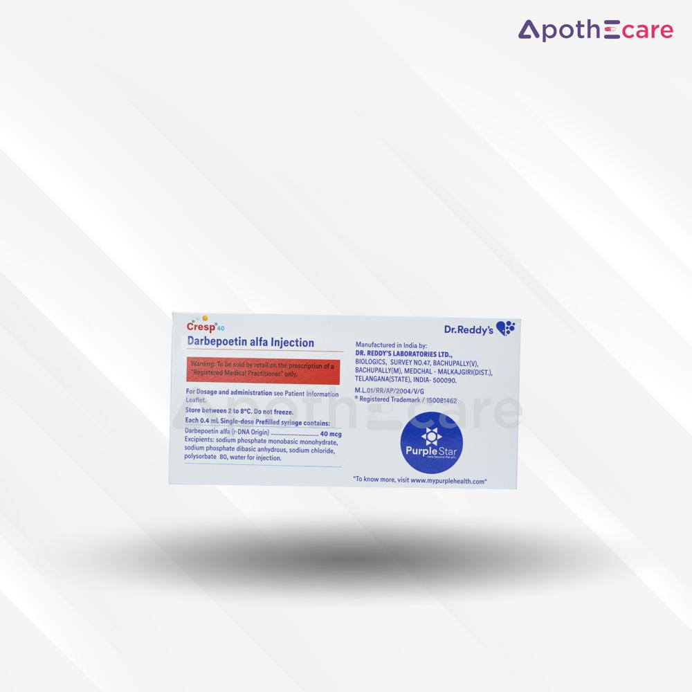 Cresp 40mcg Injection - Storage Instructions: Store At Cool Temperature